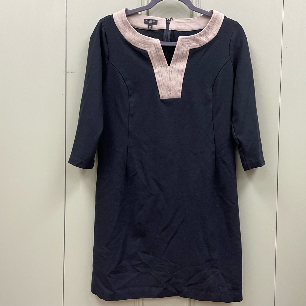 TALBOT BLACK 3/4 SLEEVES DRESS